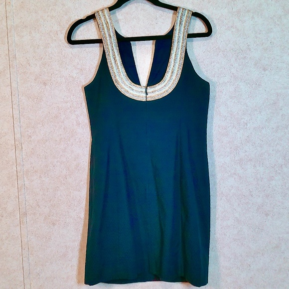NWT Lilly Pulitzer True Navy Valli Shift V-Neck Dress 100% Cotton Size 6 - Picture 8 of 16